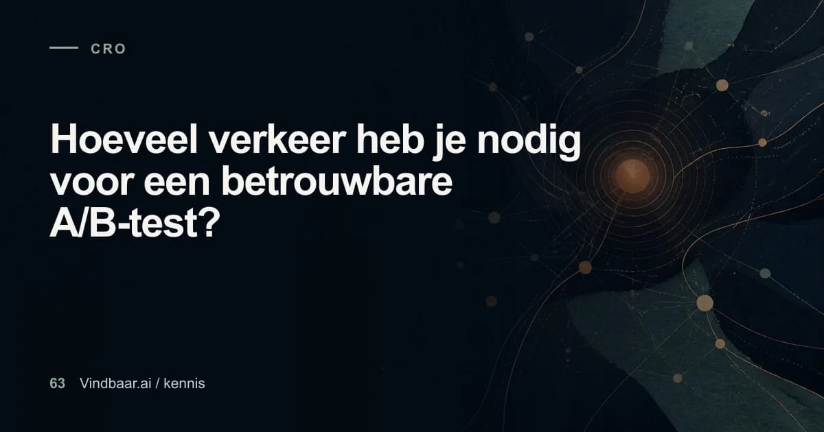 Redactionele illustratie bij Hoeveel verkeer heb je nodig voor een betrouwbare A/B-test?