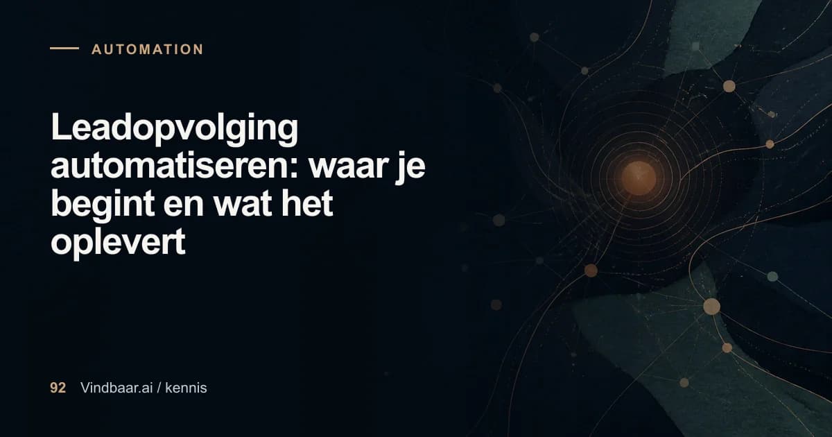 Redactionele illustratie bij Leadopvolging automatiseren: waar je begint en wat het oplevert